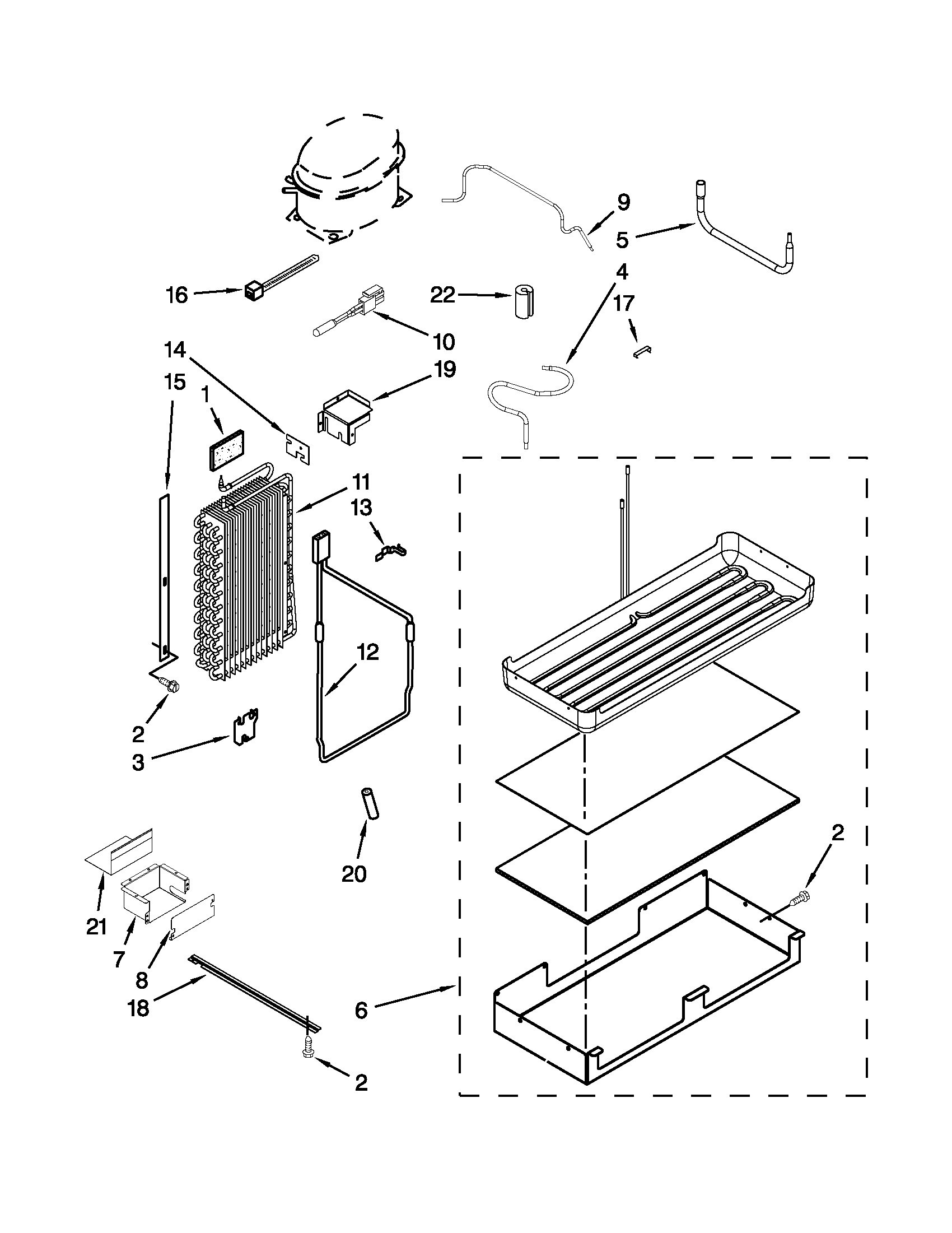 Lower unit and tube parts