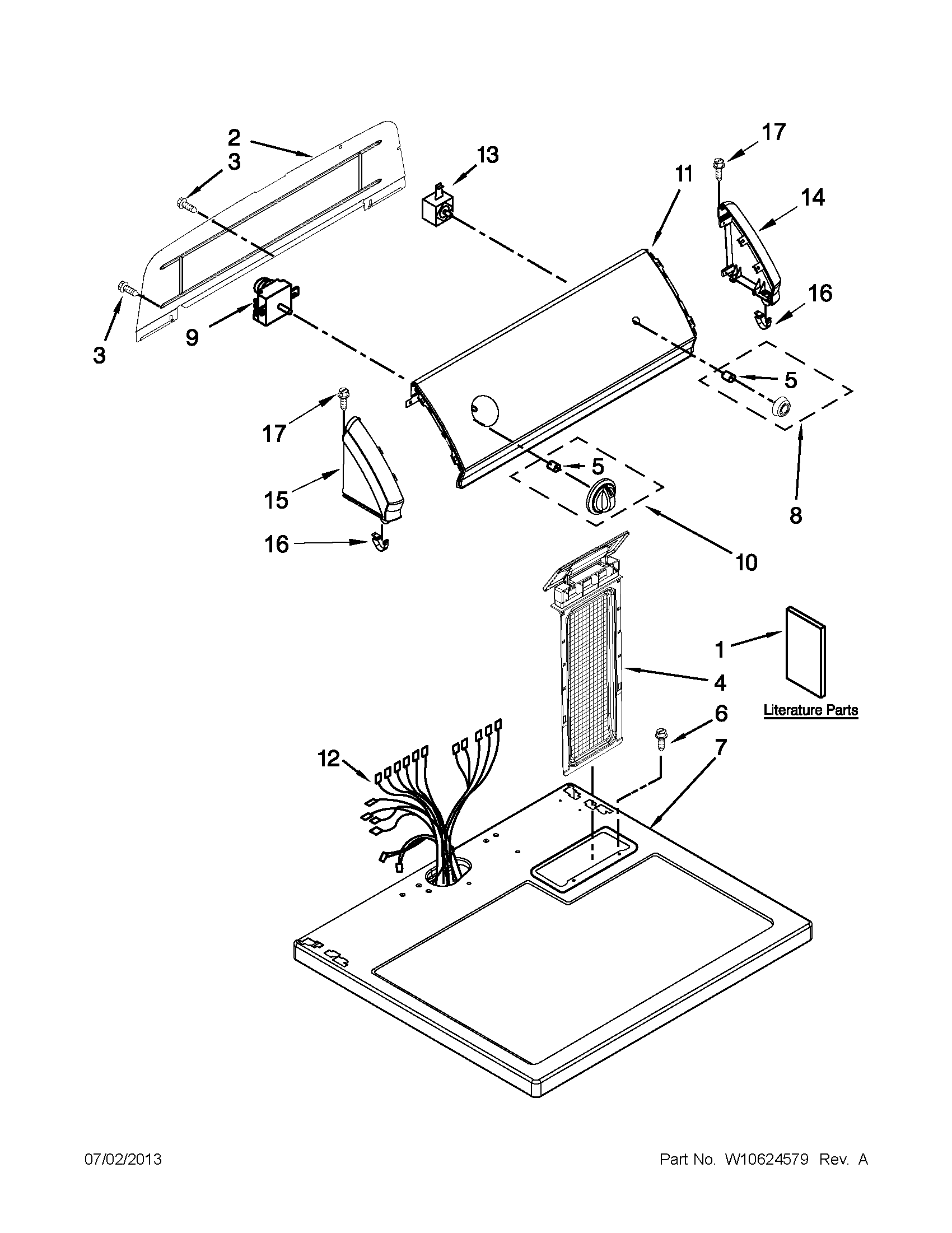 Top and console parts