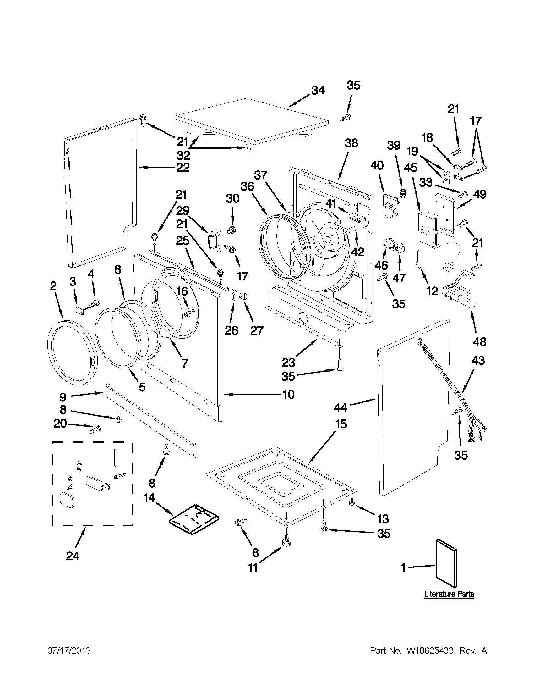 Cabinet and door parts
