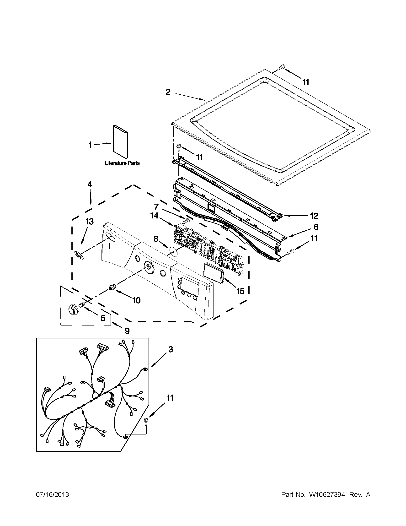 Top and console parts