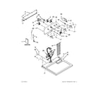 Whirlpool WED4850BW0 top and console parts diagram