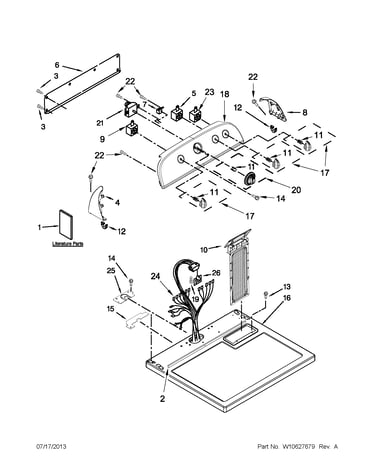 Top and console parts