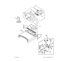 Whirlpool YWED8900BW0 top and console parts diagram