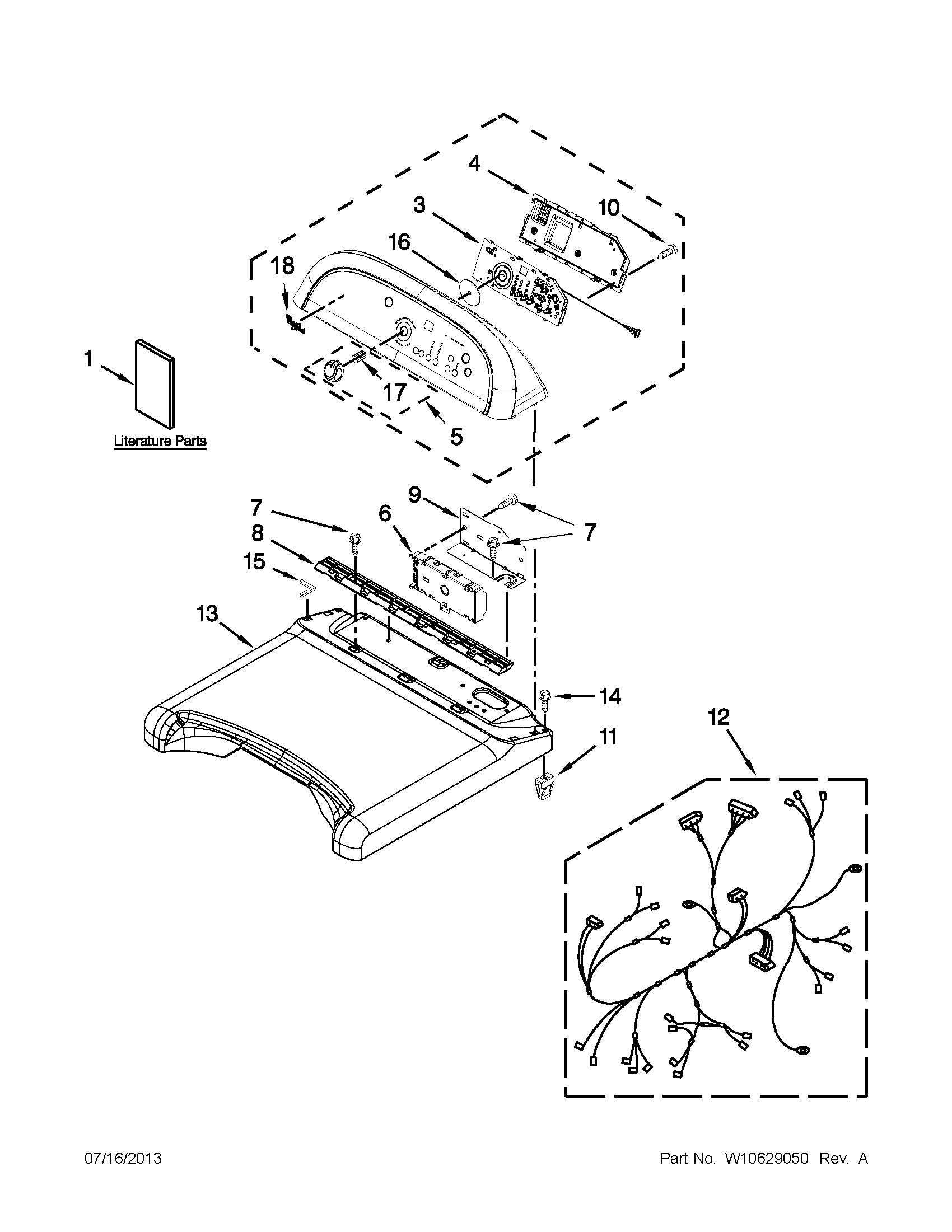 Top and console parts