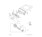 Whirlpool WGD80HEBW1 top and console parts diagram