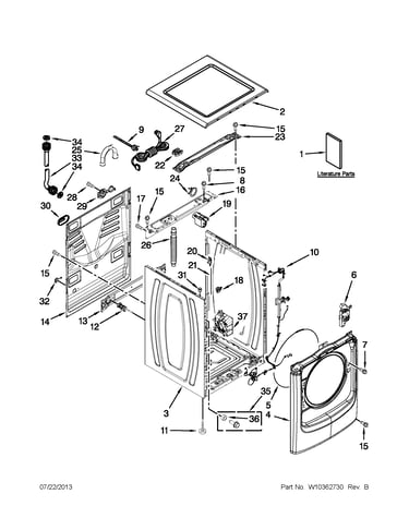 Top and cabinet parts
