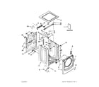 Maytag MHW3000BW1 top and cabinet parts diagram