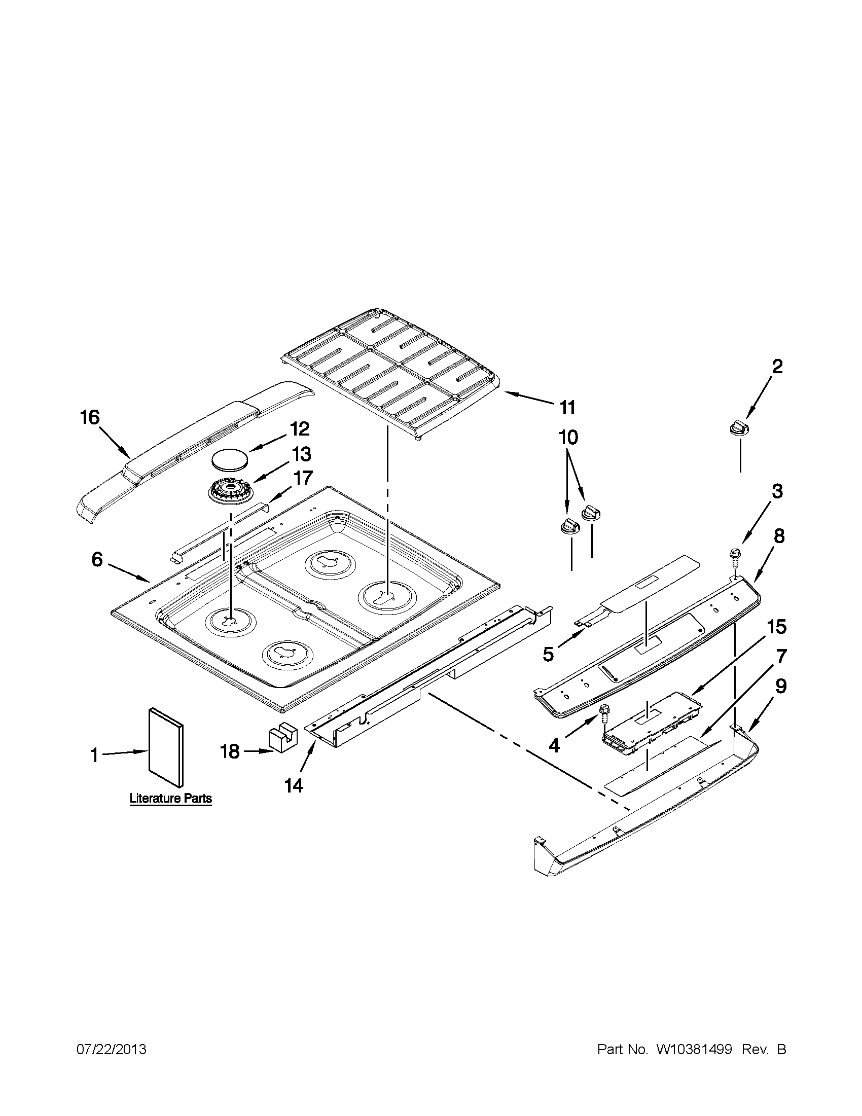 Cooktop parts