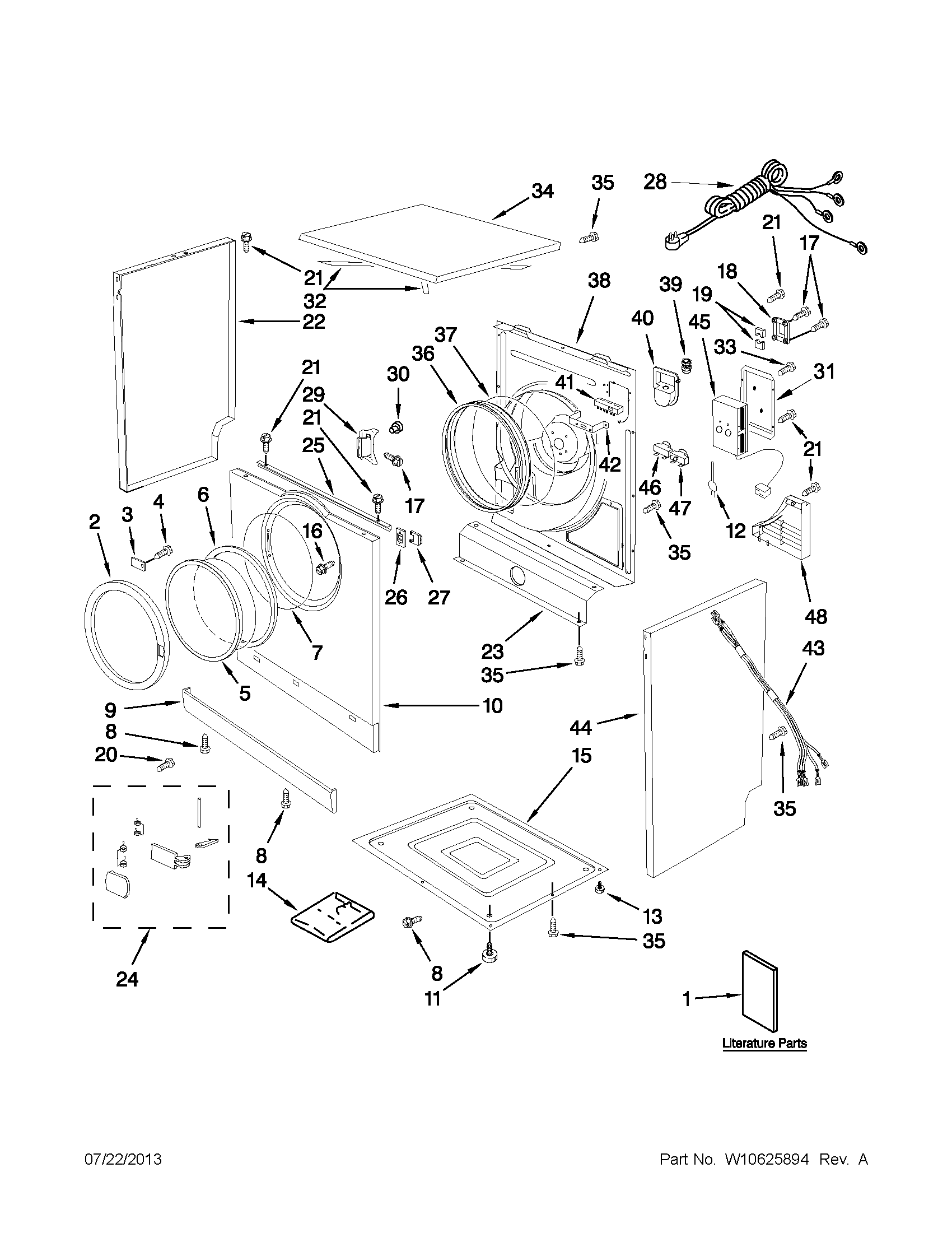Cabinet and door parts