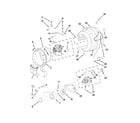 Whirlpool YWED7500YW1 drum and motor parts diagram