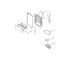 Whirlpool WRF989SDAW02 dispenser front parts diagram