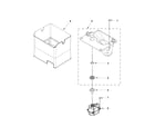 Whirlpool WRF989SDAB02 motor and ice container parts diagram