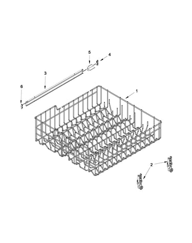 Upper rack and track parts