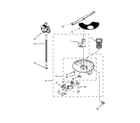 Whirlpool WDF310PLAD4 pump, washarm and motor parts diagram