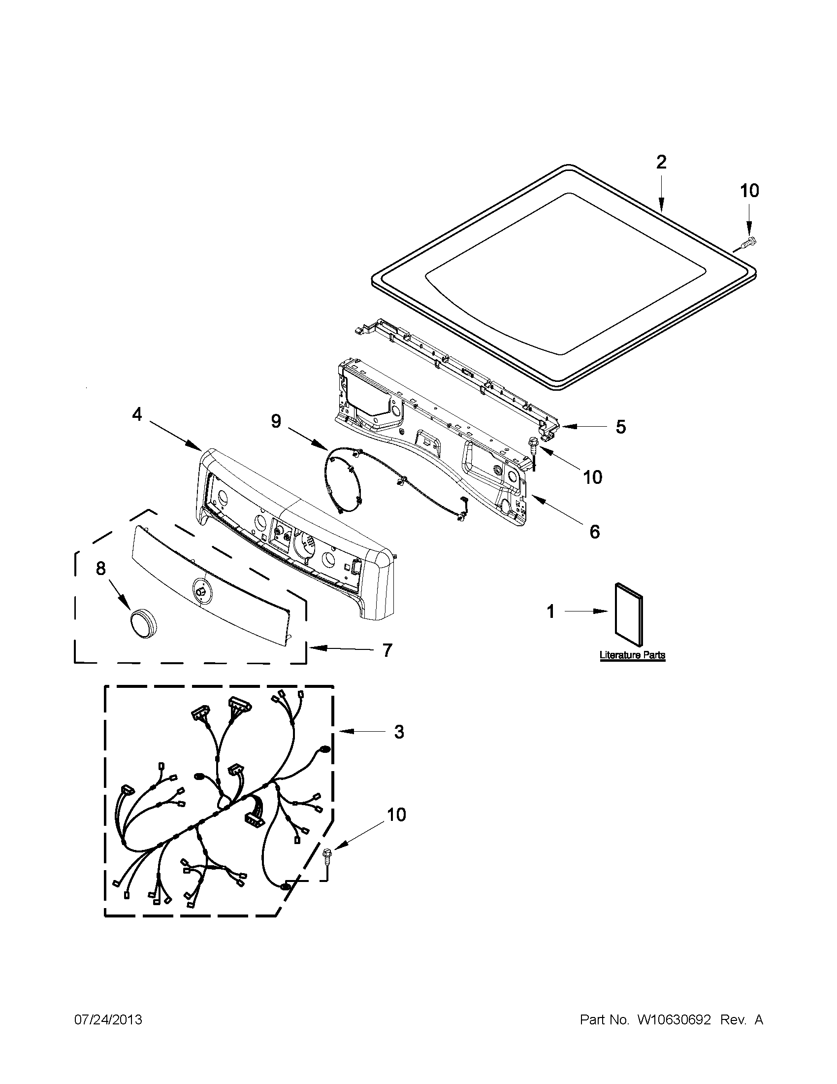 TOP AND CONSOLE PARTS