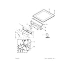 Maytag MED4000BW0 top and console parts diagram