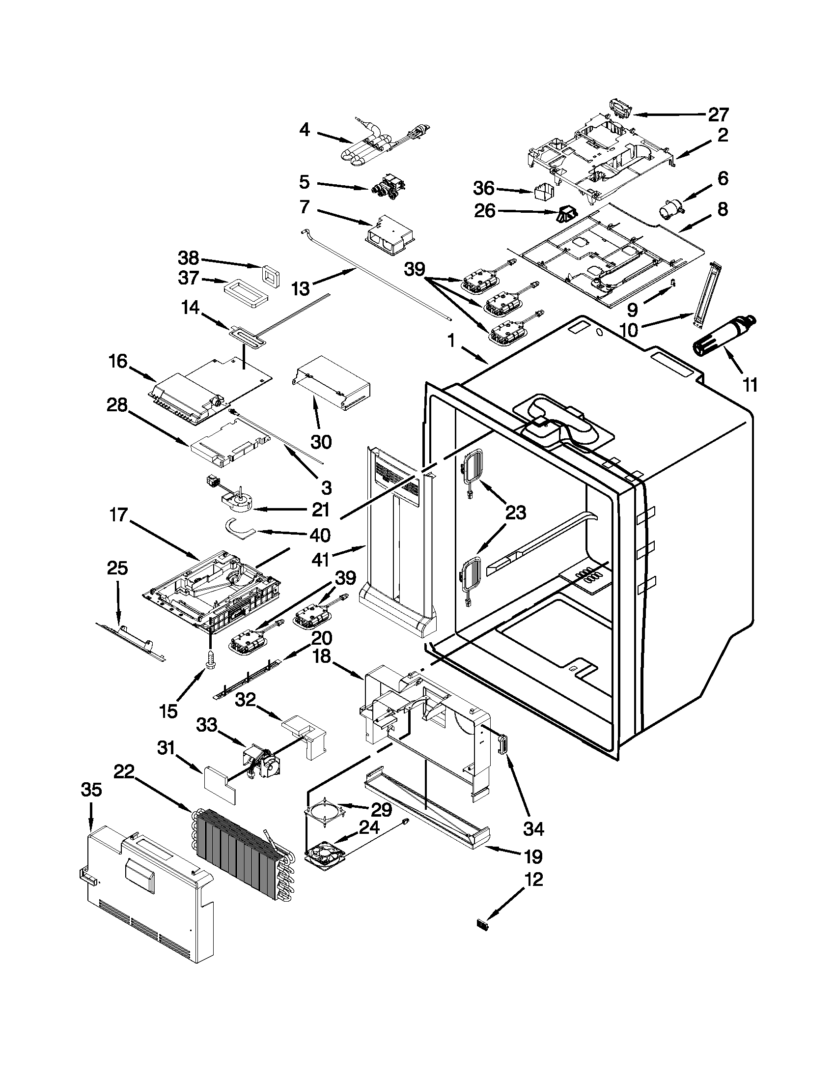 Refrigerator liner parts