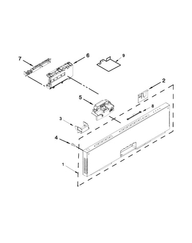 Control panel and latch parts