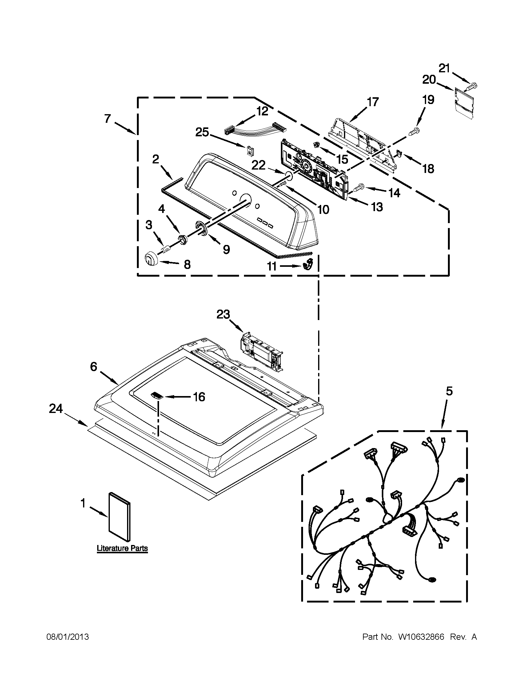 Top and console parts
