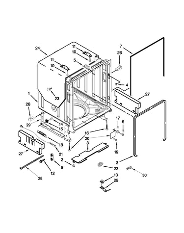 Tub and frame parts