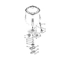 Maytag 4GMVWC300YW2 gearcase, motor and pump parts diagram