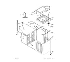 Maytag MVWX500BW0 top and cabinet parts diagram