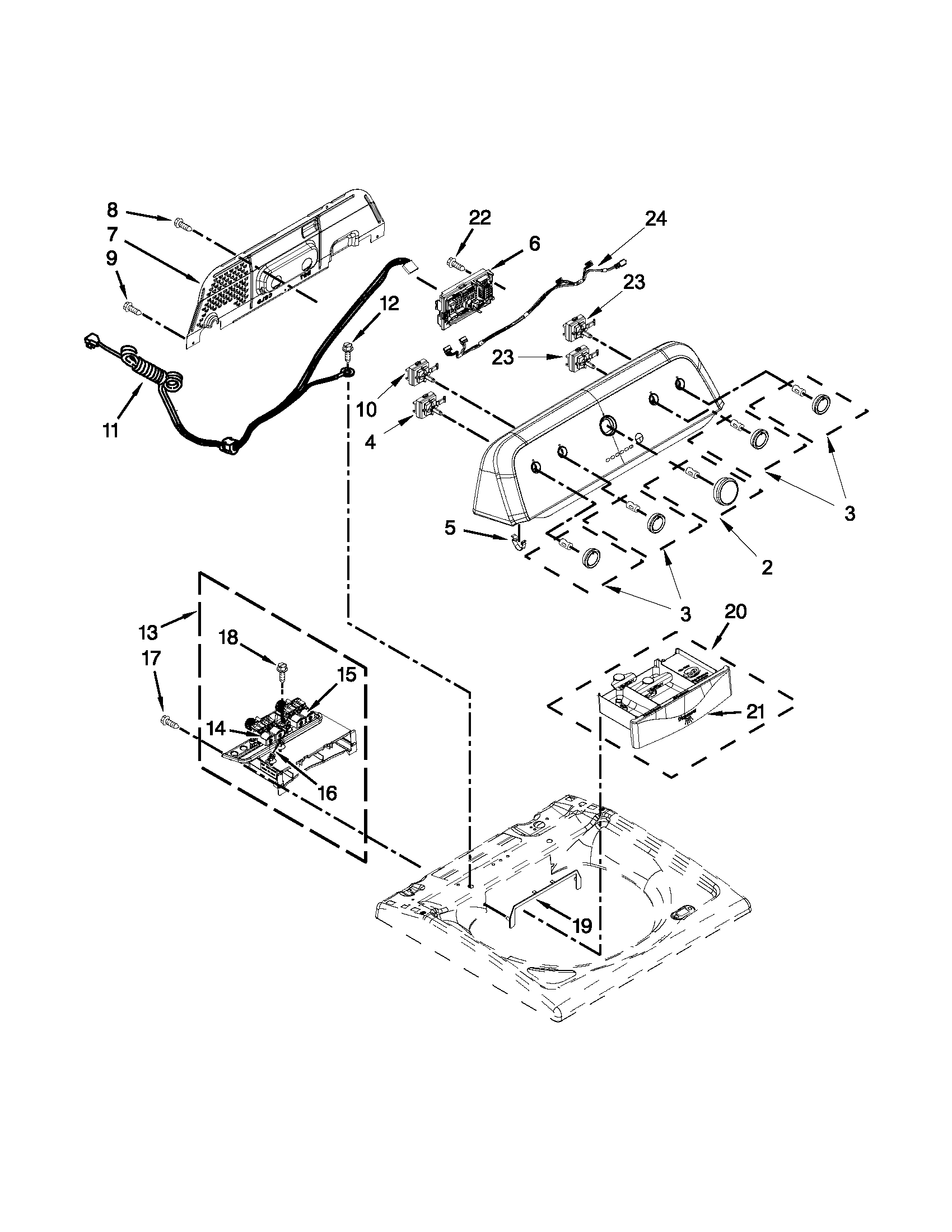 Console and dispenser parts