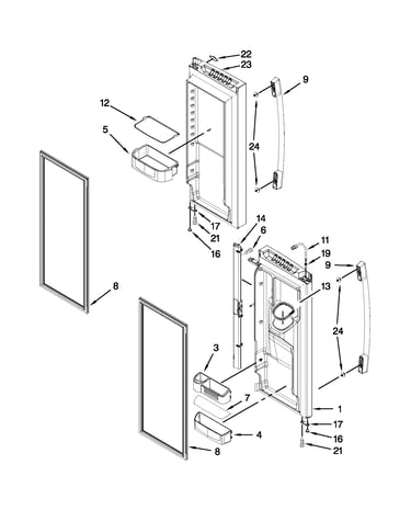 Refrigerator door parts