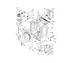 Whirlpool YWED97HEXW2 cabinet parts diagram
