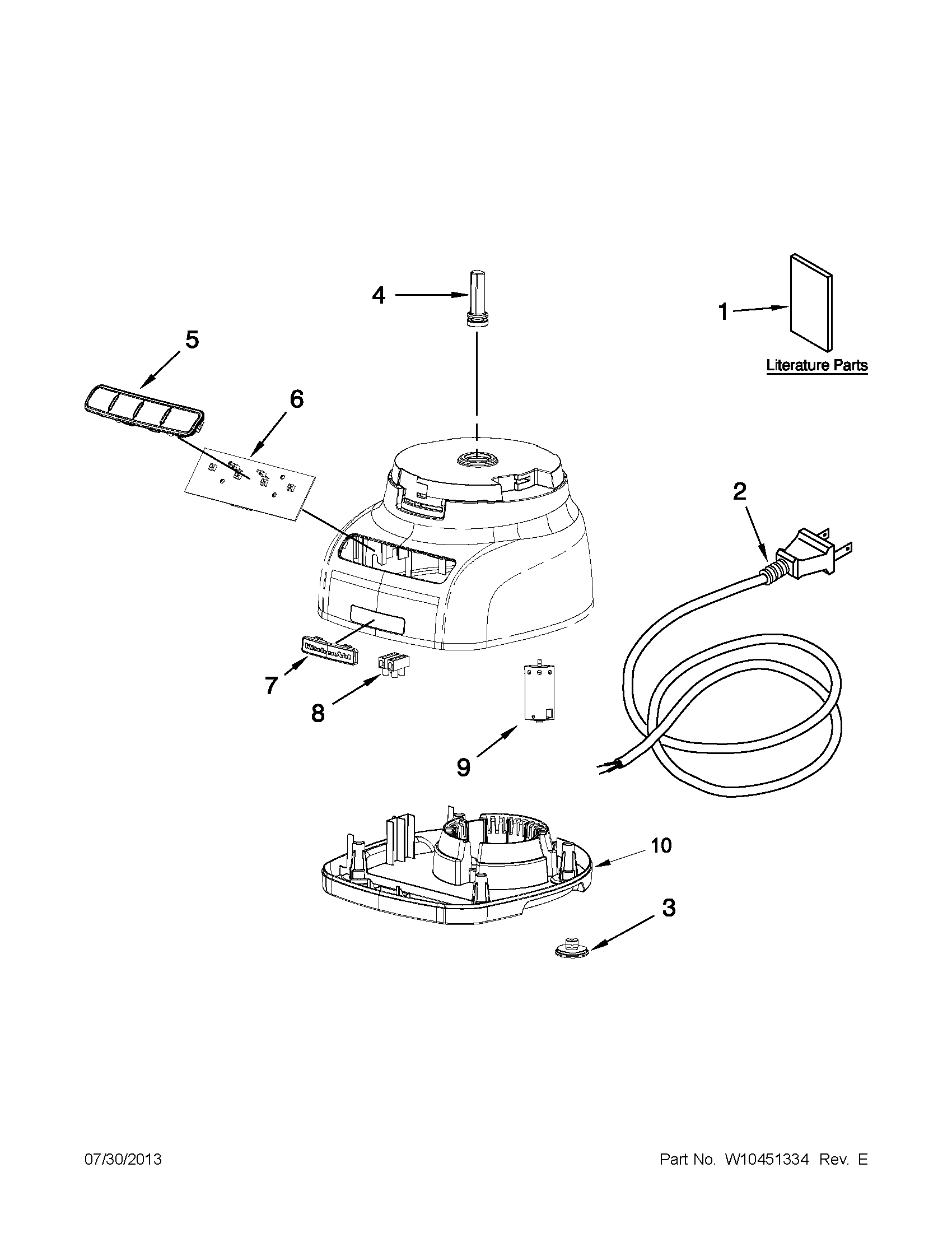 Motor and housing unit