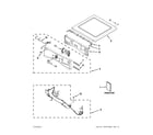 Whirlpool YWED97HEXW4 top and console parts diagram