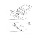 Whirlpool WGD97HEXW4 top and console parts diagram
