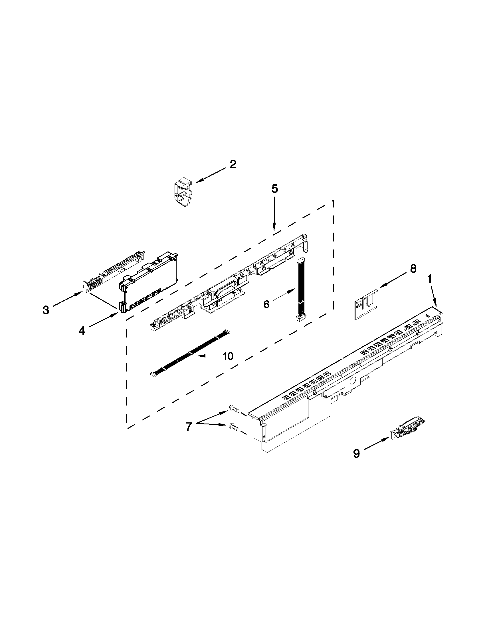 CONTROL PANEL AND LATCH PARTS