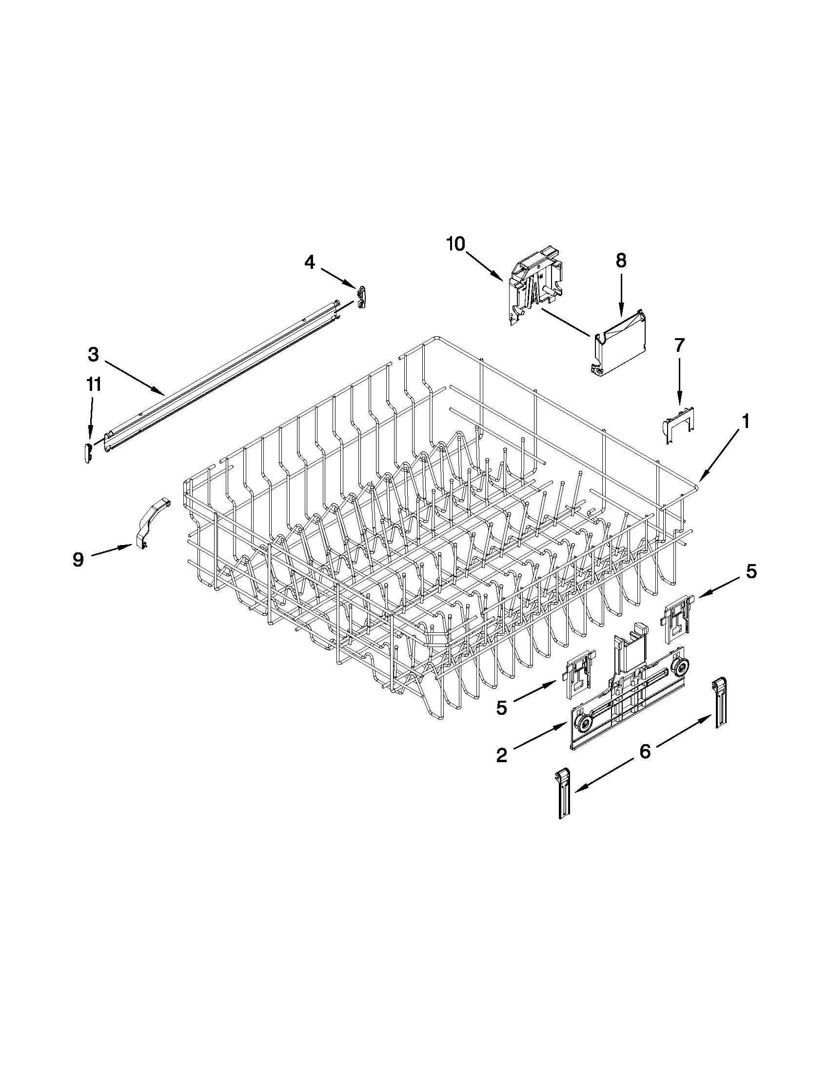 UPPER RACK AND TRACK PARTS