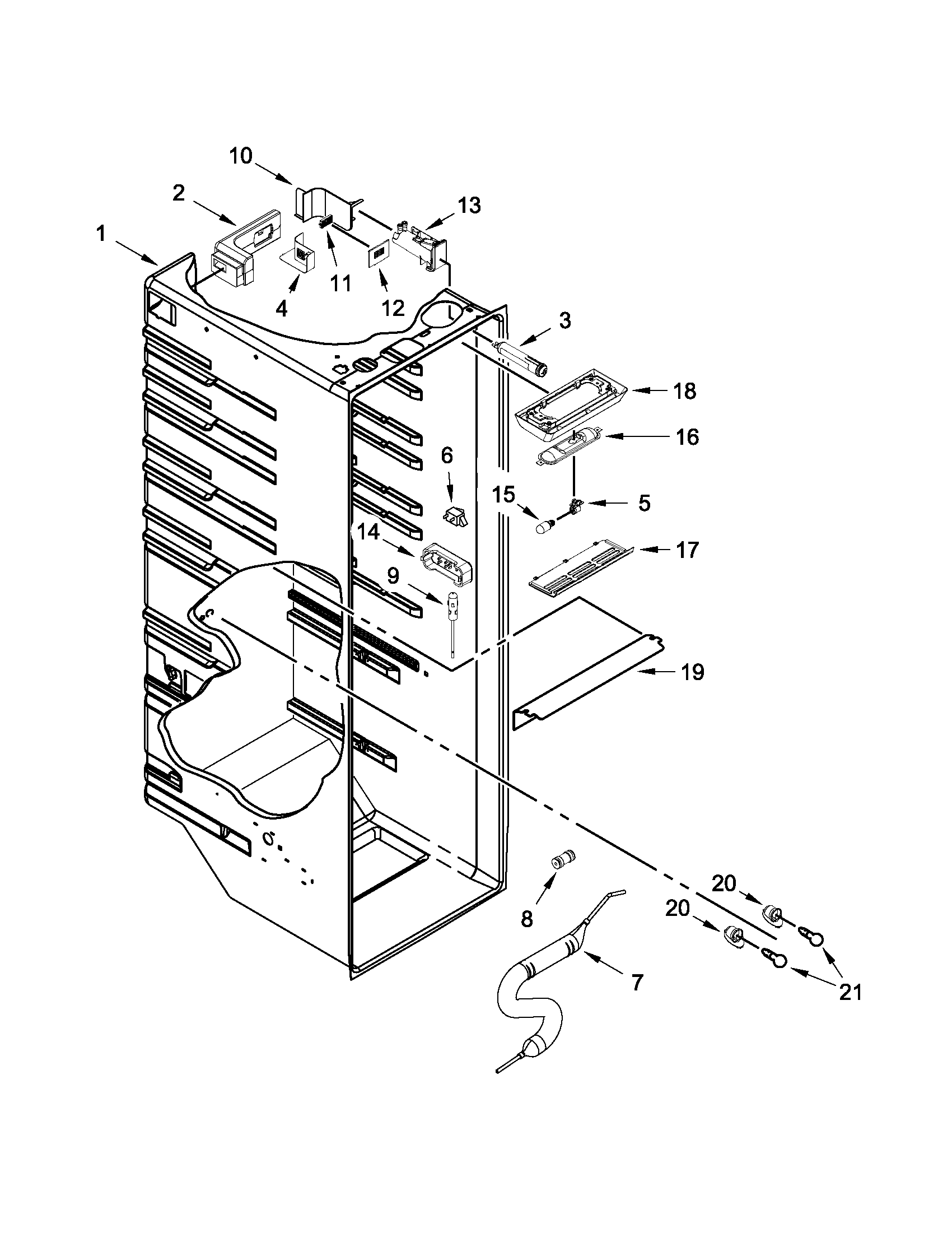 REFRIGERATOR LINER PARTS