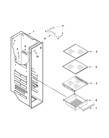 Freezer liner parts
