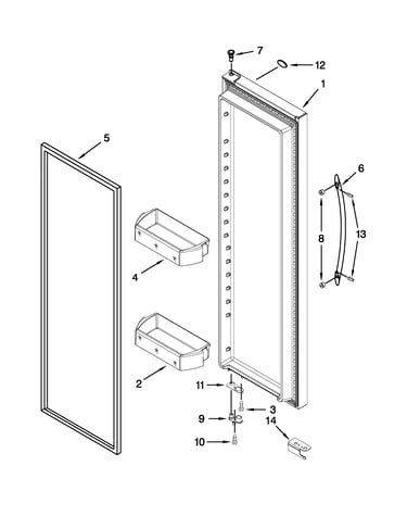 Refrigerator door parts
