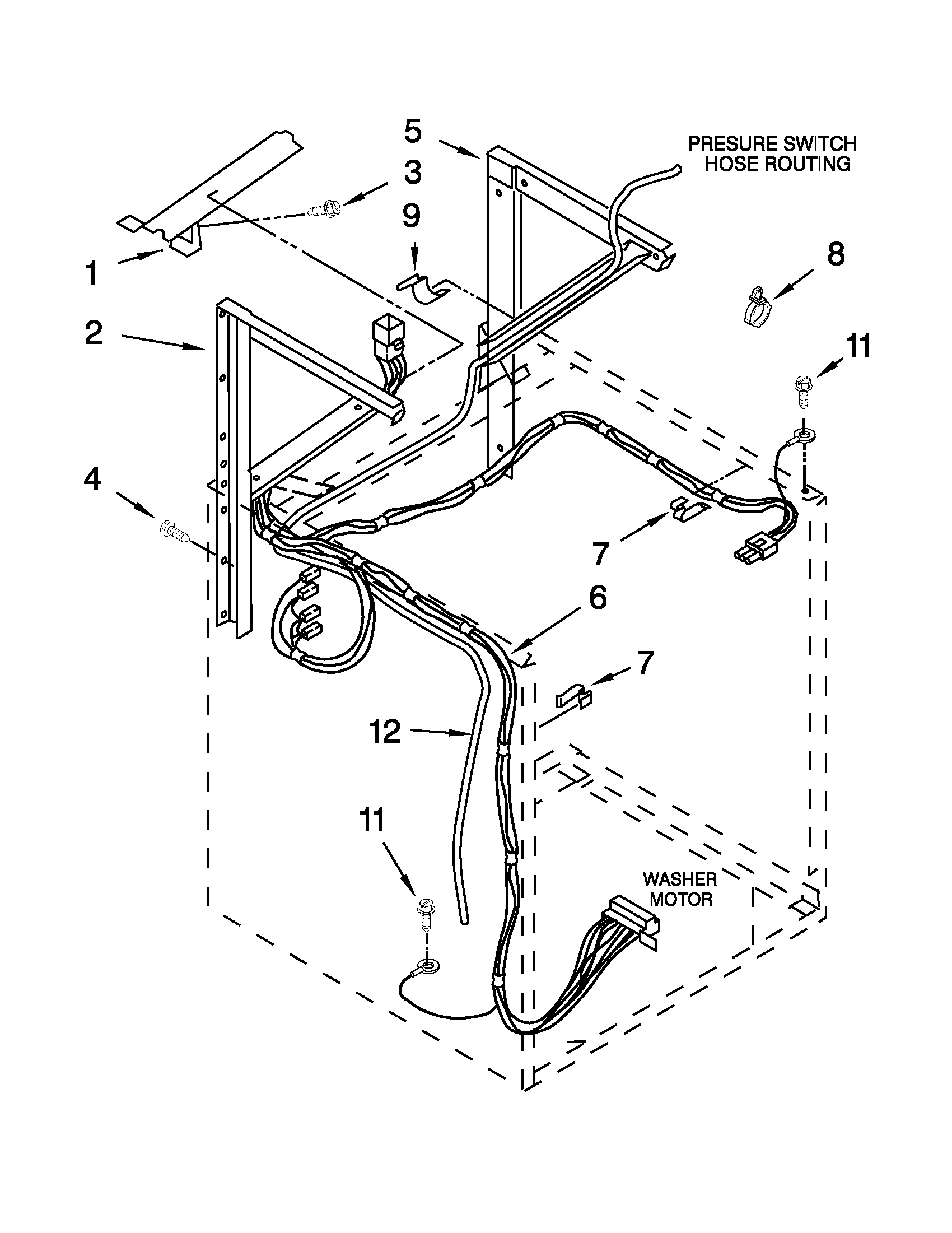 Dryer support and washer parts