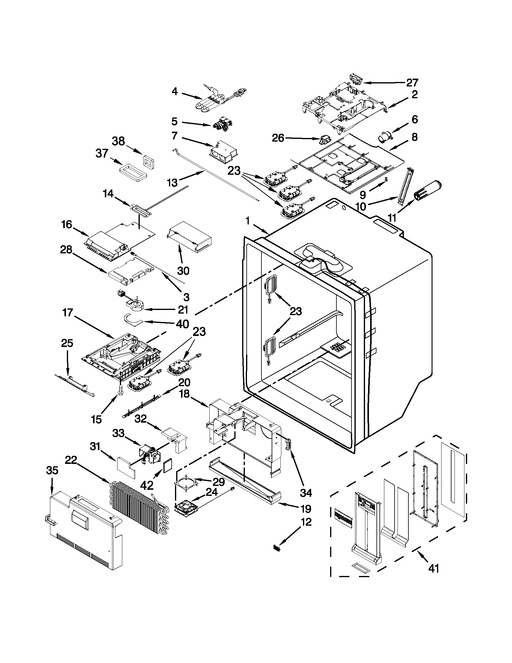 REFRIGERATOR LINER PARTS