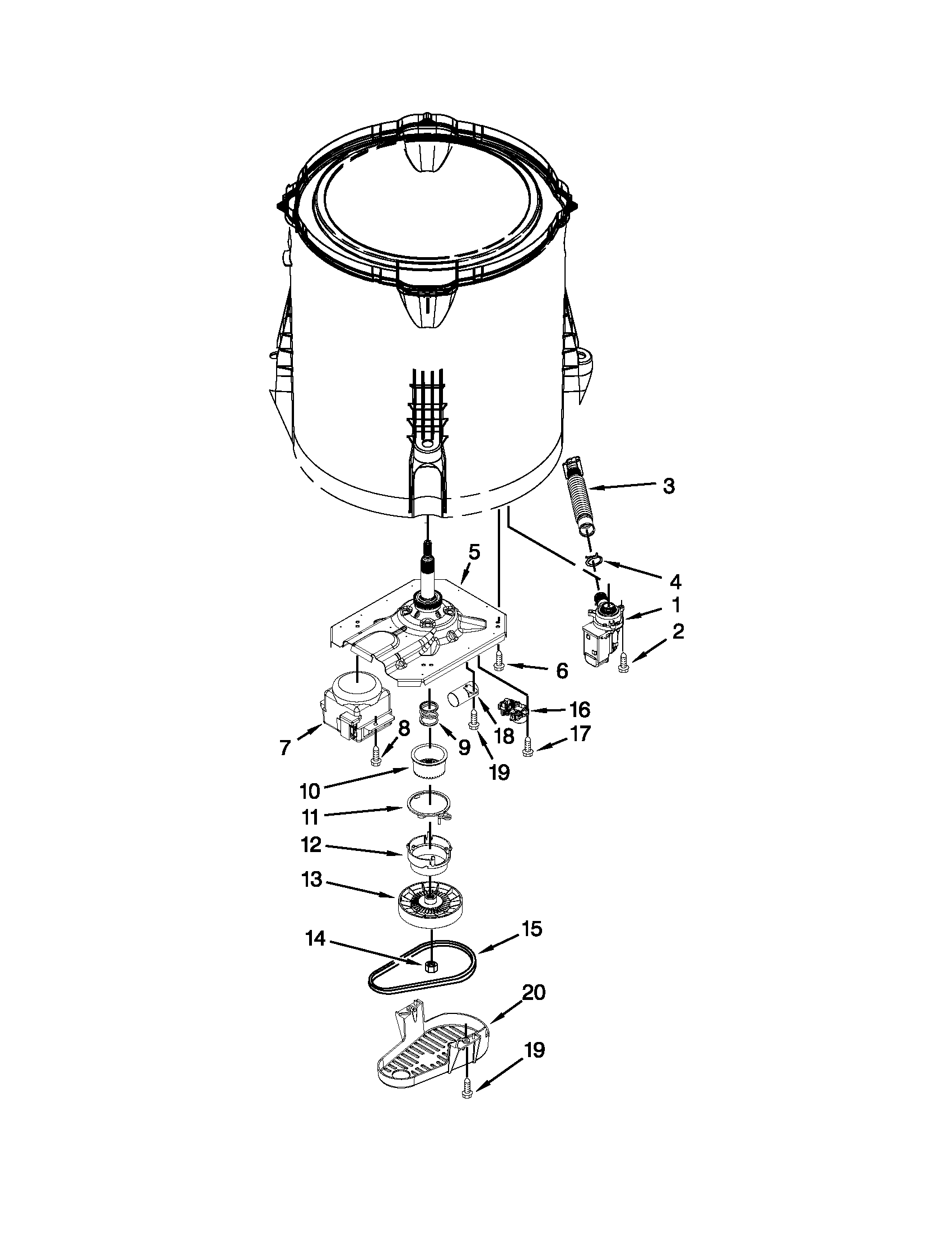 Gearcase, motor and pump parts