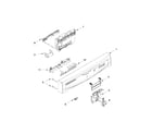Ikea IUD6100BB2 control panel and latch parts diagram