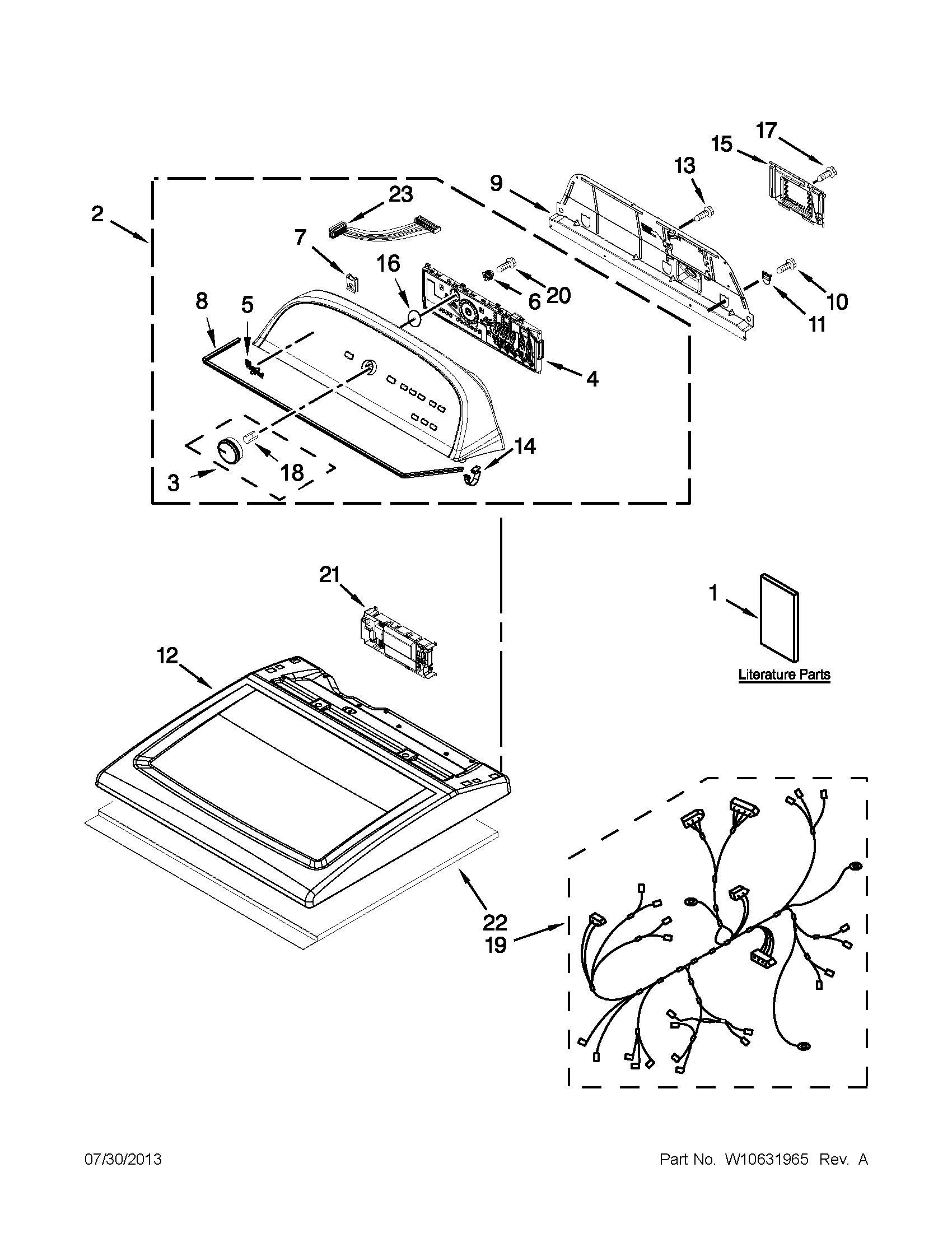 Top and console parts