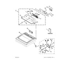 Whirlpool WED5800BW0 top and console parts diagram