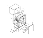 Ikea IUD6100BB1 tub and frame parts diagram