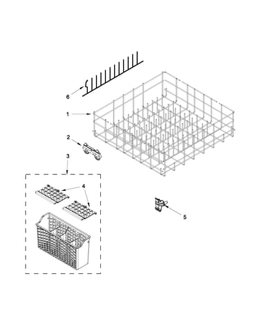 Lower rack parts