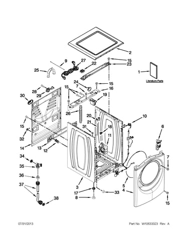 Top and cabinet parts