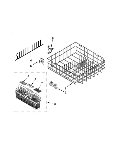 Lower rack parts