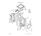Amana NFW5700BW0 top and cabinet parts diagram