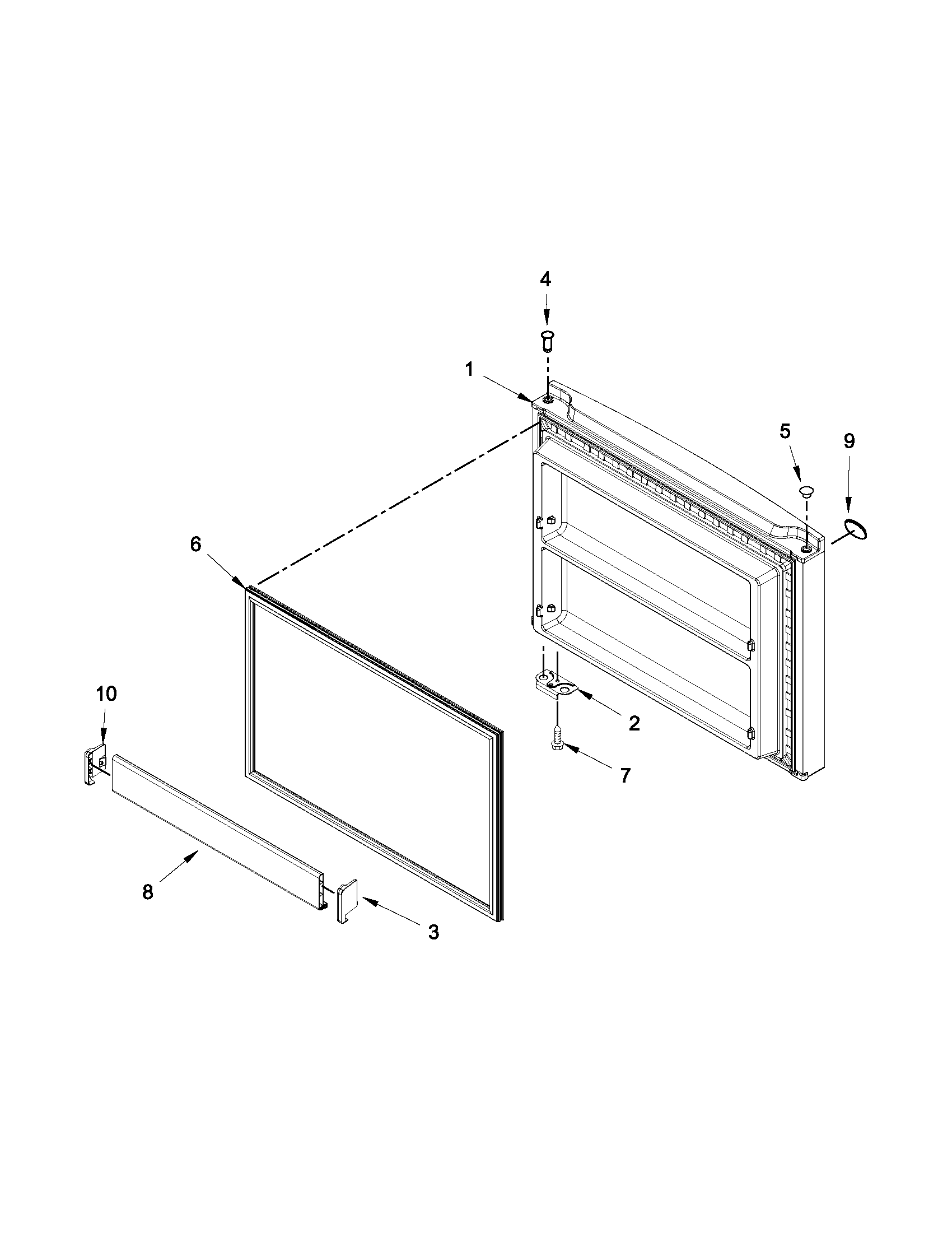 Freezer door parts