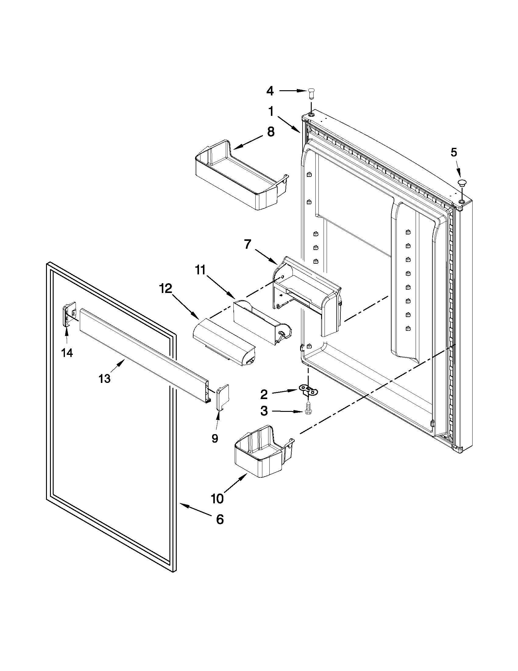 Refrigerator door parts